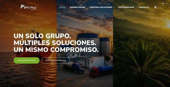 Sitio web de BPO Plus